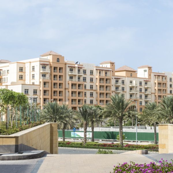 Overview of King Abdullah Economic City on the Red Sea coast in Saudi Arabia