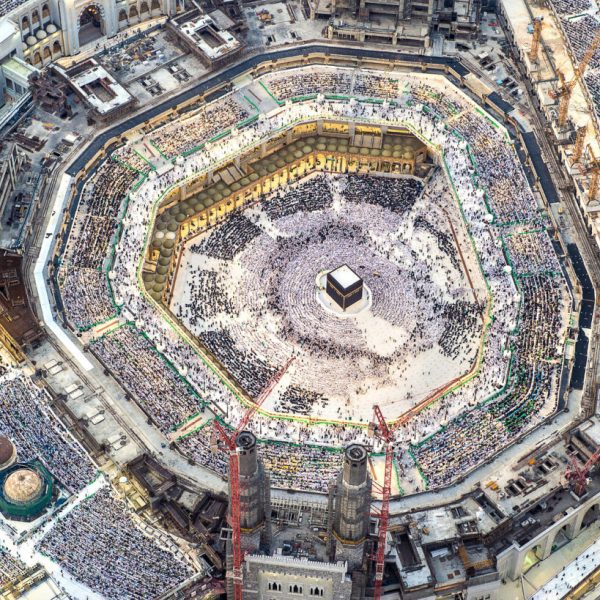 Panoramic view of the largest mosque expansion project
