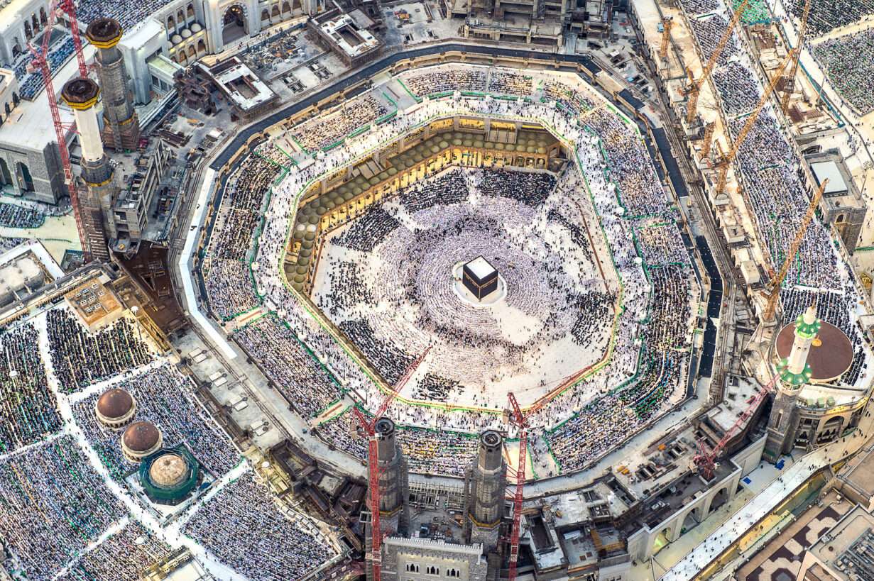 Panoramic view of the largest mosque expansion project